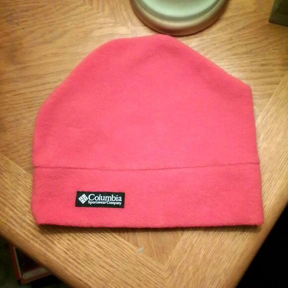 ​Columbia Sportswear Youth S/M Red Fleece Beanie Hat Boys Winter Warm Soft. - Picture 5 of 5